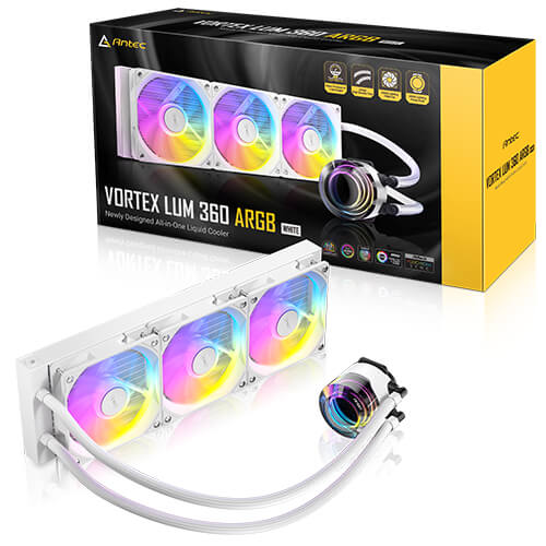 Antec Vortex Lum 360mm ARGB White AIO Liquid Cpu Cooler