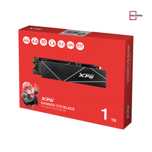 XPG GAMMIX S70 BLADE 1TB PCIe Gen4x4 M.2 2280 SSD