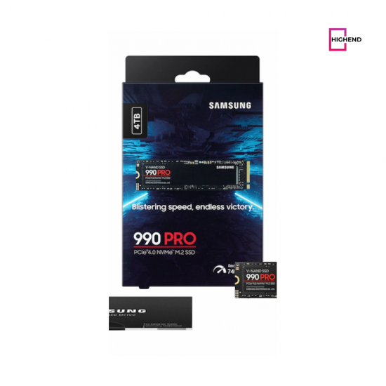 SAMSUNG 990 PRO SSD 4TB PCIe 4.0 M.2 2280 Internal SSD — Seq. Read Speeds Up to 7,450 MB/s for High End Computing, Gaming, and Heavy Duty Workstations, MZ-V9P4T0B/AM SAMSUNG 990 PRO SSD 4TB PCIe 4.0 M.2 2280 Internal SSD — Seq. Read Speeds Up to 7,450 MB/s for High End Computing, Gaming, and Heavy Duty Workstations, MZ-V9P4T0B/AM