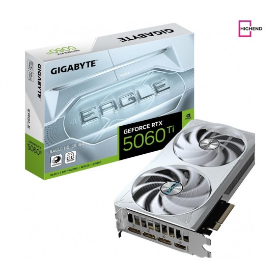 GIGABYTE GeForce RTX 5060 Ti Eagle OC ICE 16G Graphics Card, 16GB 128-bit GDDR7, PCIe 5.0, WINDFORCE Cooling System GIGABYTE GeForce RTX 5060 Ti Eagle OC ICE 16G Graphics Card, 16GB 128-bit GDDR7, PCIe 5.0, WINDFORCE Cooling System