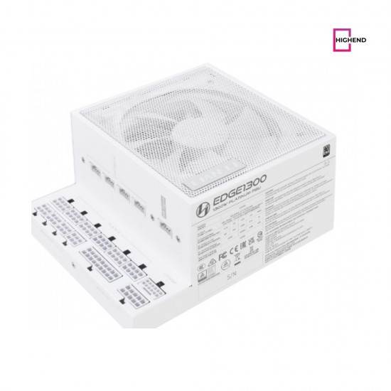 Lian Li Edge EG1300 1300W 80 Plus Platinum ATX 3.1 Fully Modular Power Supply – High-Efficiency PSU with Silent FDB Fan, White