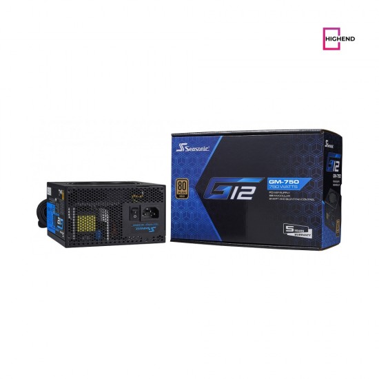 Seasonic G12 GM-750 750W 80 Plus Gold Semi Modular Smart And Silent Fan Power Supply