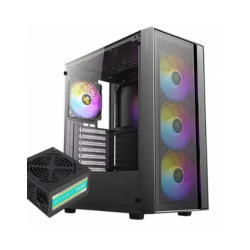 Antec AX65 4Fan 120M ARGB Case & Atom V450 450W PSU