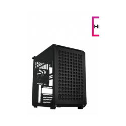 Cooler Master QUBE 500 Flatpack High Airflow Gaming ATX PC Mid-Tower, Customizable, Tempered Glass, Vertical GPU Mount, 365mm GPU Clearances, USB-C, Carrying Handle, Gem Mini - Black