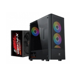 XIGMATEK HERO II AIR 4 FAN ARGB MID TOWER CASE + X-POWER 750W 80+ WHITE