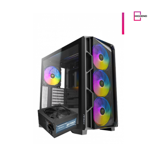 Case Antec AX1000 Lite 4Fan 120M ARGB+PSU Antec Atom B750