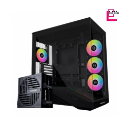 Lian Li Vector V100R BTF 4 Fan ARGB Type-C + RB750 750W 80 Plus Bronze ATX 3.1 modular SATA Black Mid Tower Gaming Case Lian Li Vector V100R BTF 4 Fan ARGB Type-C + RB750 750W 80 Plus Bronze ATX 3.1 modular SATA Black Mid Tower Gaming Case