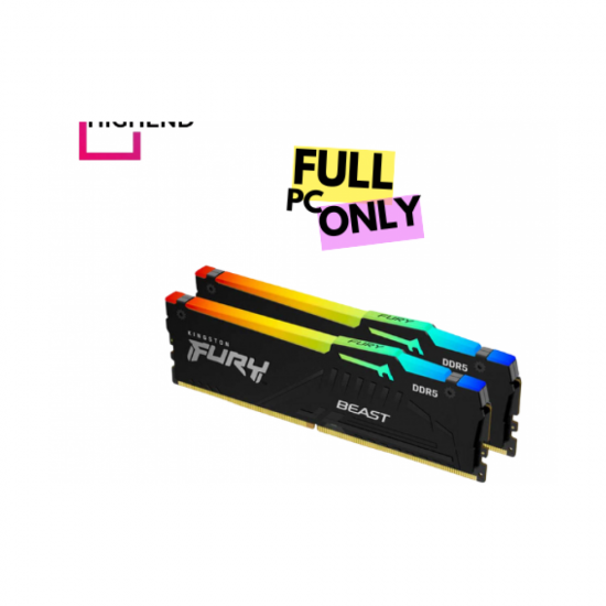 Kingston Fury 32Gb (2x16GB) DDR5 5600Mhz RGB CL40-40-40 Desktop Memory|KF556C40BBAK2-32 Kingston Fury 32Gb (2x16GB) DDR5 5600Mhz RGB CL40-40-40 Desktop Memory|KF556C40BBAK2-32
