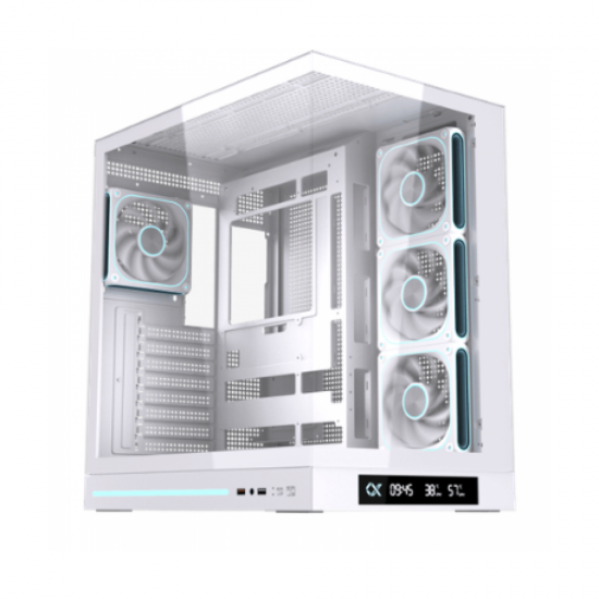 Xigmatek Cloud DGT Arctic Digital LCD 4 Fan Argb PWM BTF White Mid Tower Case