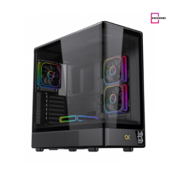 Xigmatek Moon DGT Digital LCD 4 Fan Argb PWM Curved Tempered Glass Super Tower Case