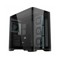 Xigmatek Crystal Storm V2 4 fan PWM Argb  + Fan Controller + X Power 600W 80 Plus Curved TG Mid Tower Case 