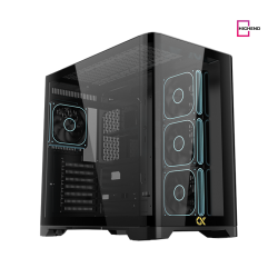 Xigmatek Crystal Storm V2 4 fan PWM Argb + Fan Controller + Valkyrie 750W 80+ Bronze ATX3.1 Curved TG Mid Tower Case