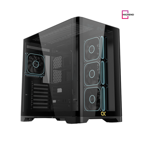 Xigmatek Crystal Storm V2 4 fan PWM Argb Curved TG Mid Tower Case 