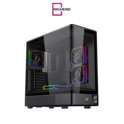 Xigmatek Moon DGT Digital LCD 4 Fan Argb PWM Curved Tempered Glass Super Tower Case