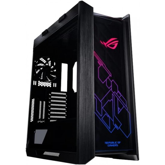 Asus ROG Strix Helios GX601 RGB Mid-Tower Computer Case for up to EATX Motherboards with USB 3.1 Front Panel, Smoked Tempered Glass, Brushed Aluminum and Steel Construction, and Four Case Fans, Black