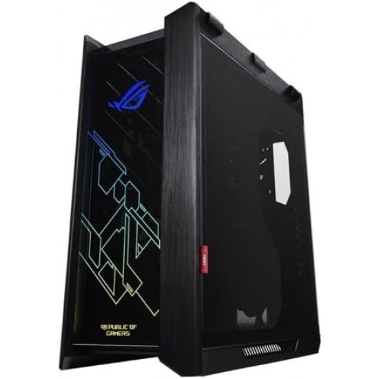 Asus ROG Strix Helios GX601 RGB Mid-Tower Computer Case for up to EATX Motherboards with USB 3.1 Front Panel, Smoked Tempered Glass, Brushed Aluminum and Steel Construction, and Four Case Fans, Black