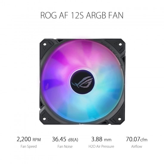 ASUS ROG RYUO III 360 ARGB All-in-one AIO Liquid CPU Cooler 360mm Radiator, Asetek 8th gen Pump Solution, Anime Matrix™ LED Display and ROG AF 12S ARGB Fan.