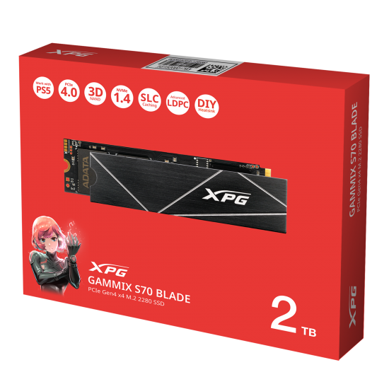 XPG GAMMIX S70 BLADE 2TB PCIe Gen4x4 M.2 2280 SSD