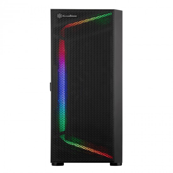 SilverStone SETA H1 Mid-Tower case with Perforated mesh Front Panel, Steel Chassis and ARGB Lighting, SST-SEH1B-G, Multi With SilverStone SST-ST70F-ES230 - Strider Essential Series, 700W 80 Plus 230V EU ATX PC Power Supply, Low Noise 120mm