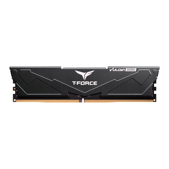 TEAMGROUP T-FORCE VULCAN 16GB (1x16GB) DDR5 6000MHz CL30 Desktop RAM – Black TEAMGROUP T-FORCE VULCAN 16GB (1x16GB) DDR5 6000MHz CL30 Desktop RAM – Black