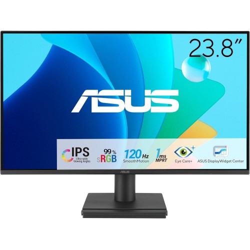 ASUS VA249HG Eye Care Gaming Monitor – 24-inch (23.8-inch viewable), IPS, Full HD, 99% sRGB, Frameless, 120Hz, Adaptive-Sync, 1ms MPRT, HDMI, VGA, Low Blue Light, Flicker Free, Wall Mountable