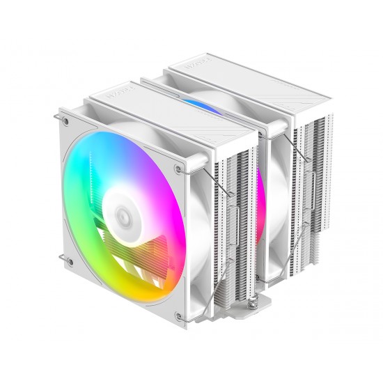 Air Cpu Cooler ID-COOLING FROZN A620 PRO XE ARGB Snow 6 Heatpipe Dual Tower With 2 120mm Hydraulic Bearing Fan White
