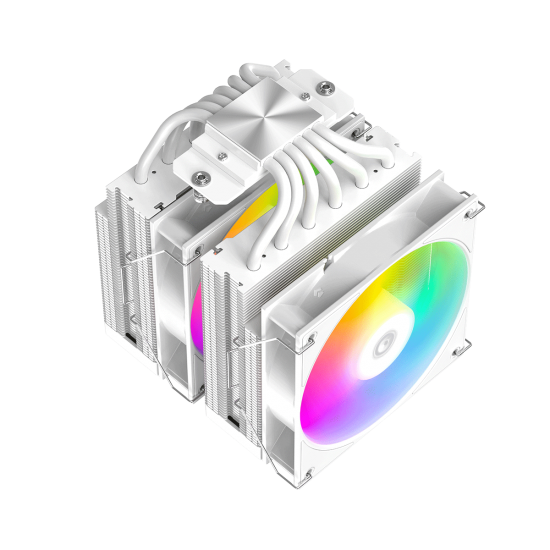 Air Cpu Cooler ID-COOLING FROZN A620 PRO XE ARGB Snow 6 Heatpipe Dual Tower With 2 120mm Hydraulic Bearing Fan White